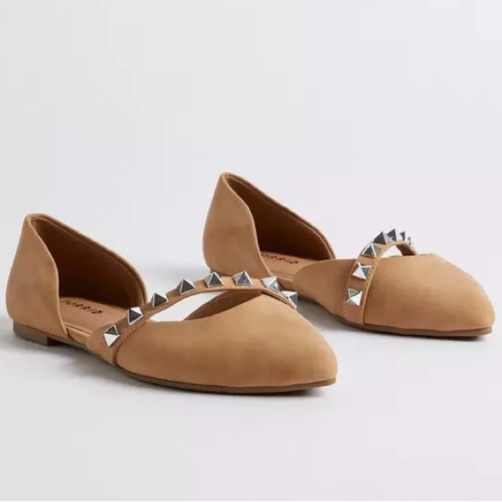 Torrid Studded Tan Flats